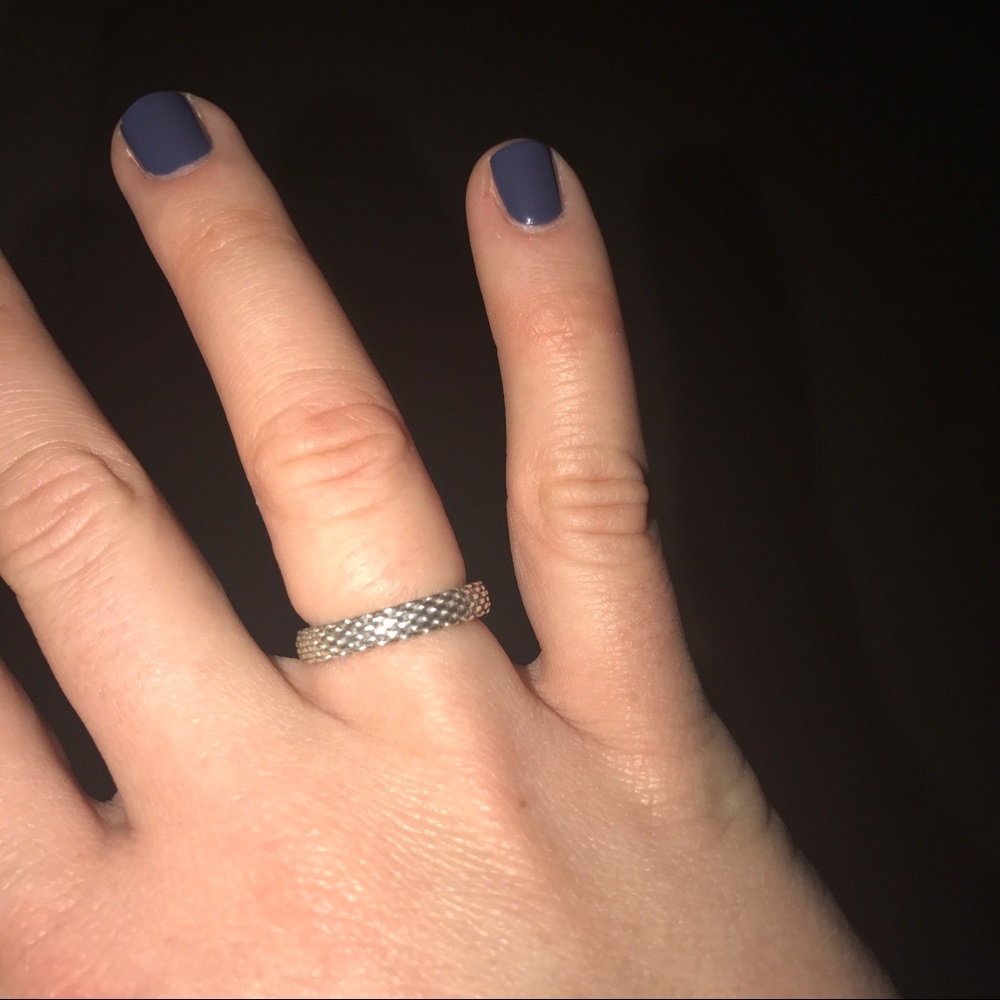 Tiffany & Co. Silver Narrow Mesh Somerset Ring